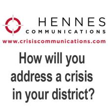 How will you address a crisis in your district? Hennes Communications logo