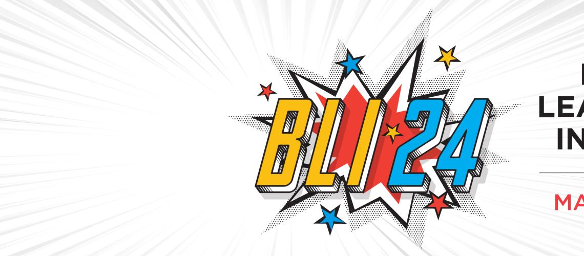 BLI 2024 logo Be a governence superhero